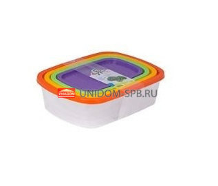 Набор контейнеров 4шт. прямоугольных (0,5л;1,0;1,6;2,3л) BioFresh     (6)     IS10706-6