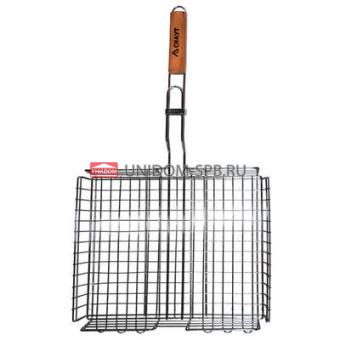 Решетка для гриля глубокая 36*28*6см с дерев.ручкой /Kamille™     (18)     0705