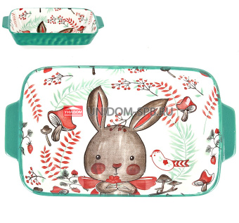Блюдо для запекания "Kawaii Forest. Rabbit", 22*12,5*5см, v=600мл фрф    (9) (36)    0860405