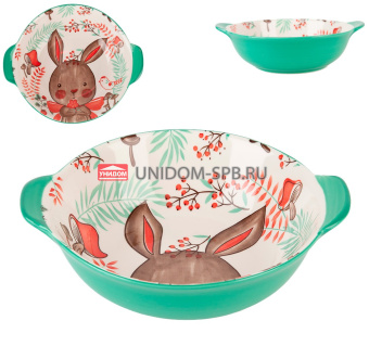 Емкость для запекания "Kawaii Forest. Rabbit", 18,5*16*5,5см, v=550мл фрф    (12) (48)    0860410