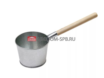 Ковш 2,5 л оцинкованный с деревянной ручкой     (10)