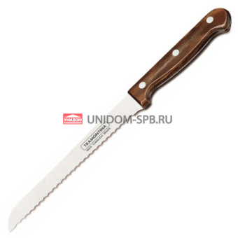 Нож Polywood для хлеба 18см в блистере коричневый     (12) (60)     21125/197